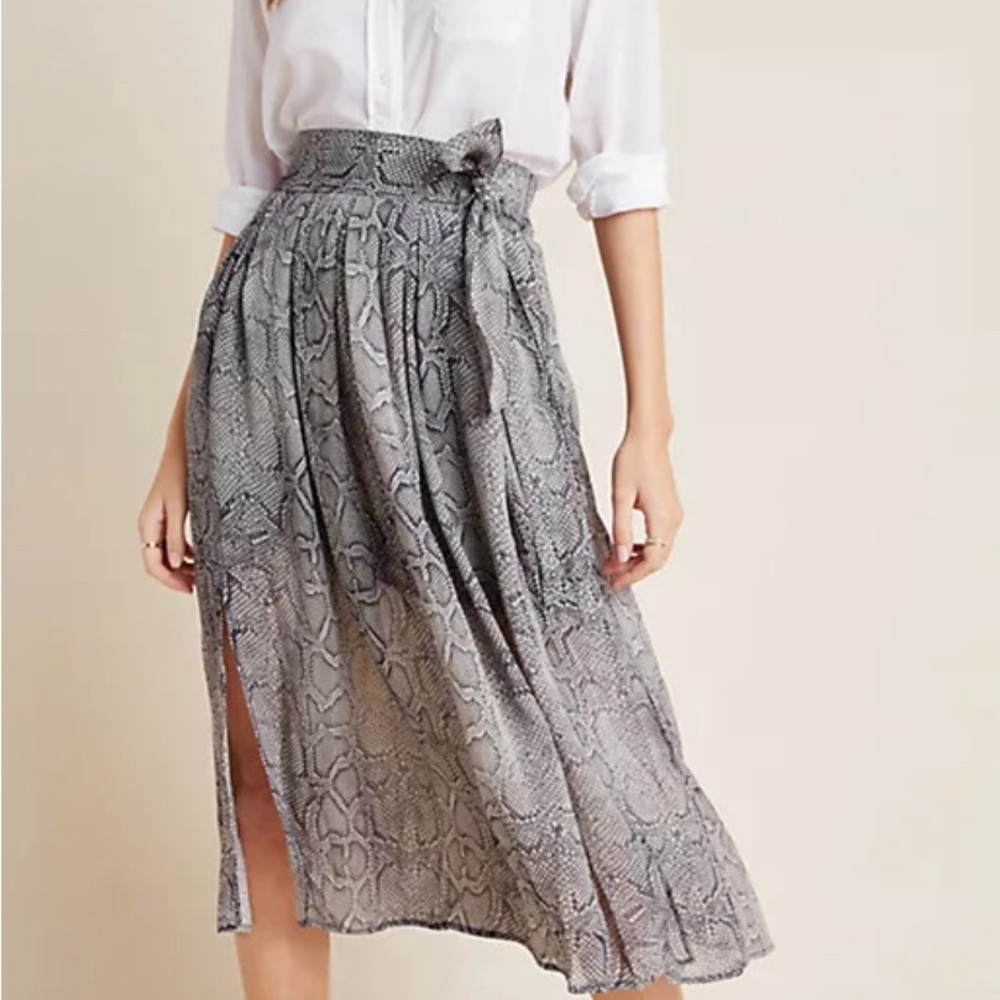Maeve by Anthropologie snake skin skirt